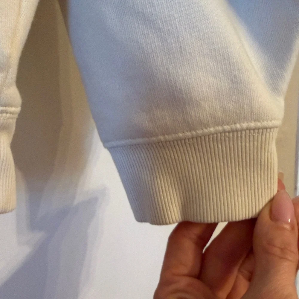 Clare V White and Blue Crewneck Sweater Small - Picture 6 of 10